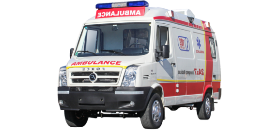 Ambulance on road